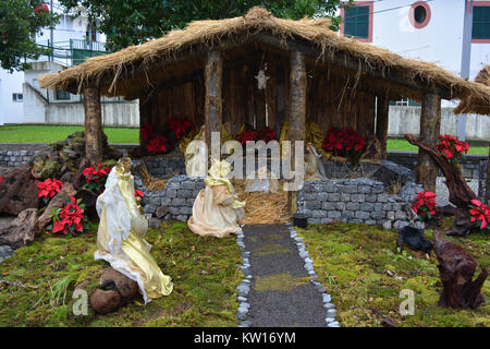 Eine Krippe oder presepio in Sao Vicente Madeira, Portugal Stockfoto