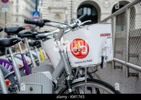 % Citybike Fahrrad Fahrradverleih, Wien, Österreich Stockfoto