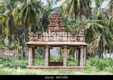 Indien, Karnataka, Hampi, Gejjala Mandapa Tempel Stockfoto