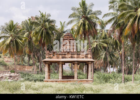 Indien, Karnataka, Hampi, Gejjala Mandapa Tempel Stockfoto