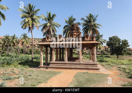 Indien, Karnataka, Hampi, Gejjala Mandapa Tempel Stockfoto