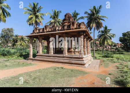 Indien, Karnataka, Hampi, Gejjala Mandapa Tempel Stockfoto