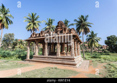 Indien, Karnataka, Hampi, Gejjala Mandapa Tempel Stockfoto