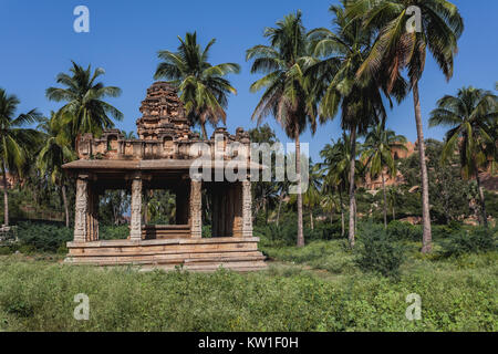 Indien, Karnataka, Hampi, Gejjala Mandapa Tempel Stockfoto