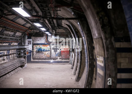 Euston unterirdischen Tunneln, versteckte London Tour Stockfoto