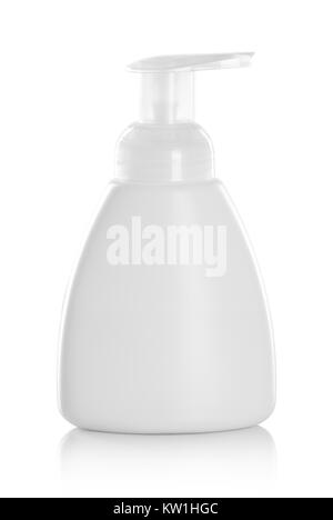 Kunststoff Flasche mit Spender für flüssige Seife, Shampoo Gel, Schaum Oder Seifenspender Pumpe Aus Kunststoff Weiß