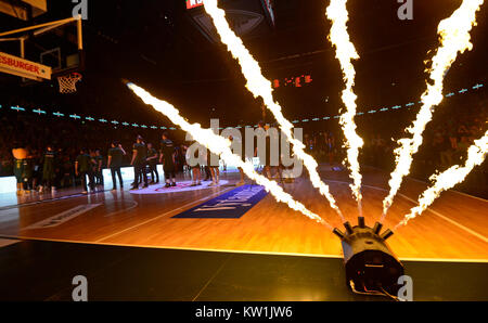 Präsentation der litauischen Basketball team, Arena, Zalgiris Kaunas Stockfoto