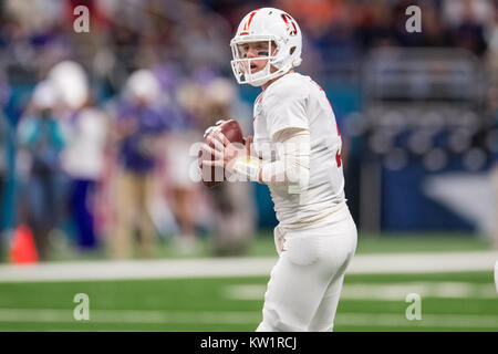 San Antonio, TX, USA. 28 Dez, 2017. Stanford Kardinal quarterback K.J. Costello (3) sieht im ersten Quartal der Alamo Schüssel NCAA Football Spiel zwischen der Steuereinheit TCU Horned Frogs und dem Stanford Kardinal im Alamodome in San Antonio, TX. Credit: Cal Sport Media/Alamy leben Nachrichten Stockfoto