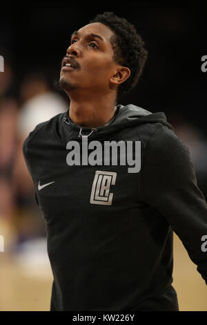 Los Angeles, CA, USA. 29 Dez, 2017. LA Clippers guard Lou Williams (23) vor der Los Angeles Clippers vs Los Angeles Lakers an Staples Center am 29. Dezember 2017. Credit: Csm/Alamy leben Nachrichten Stockfoto