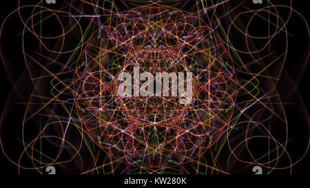 Abstrakte Digitale Licht. Fantasy Stil. Seide Symmetrie Serie Stockfoto
