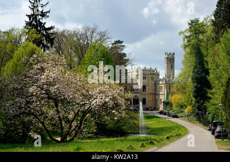 Dresden, Hotel Schloss Ecke Berg in den Elbhang, Hotel Schloss Eckberg am Elbhang Stockfoto
