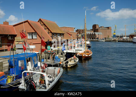 Wismar, Fischerboote im alten Hafen, Fischerboote im Alten Hafen Stockfoto