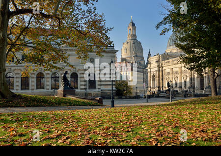 Dresden, Br?hlscher Garten mit Albertinum und Frauenkirche, Brühlscher Garten mit Albertinum und Frauenkirche Stockfoto