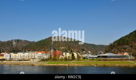 Elbsandstein, Kurort Bad Schandau, Kurort Bad Schandau Stockfoto