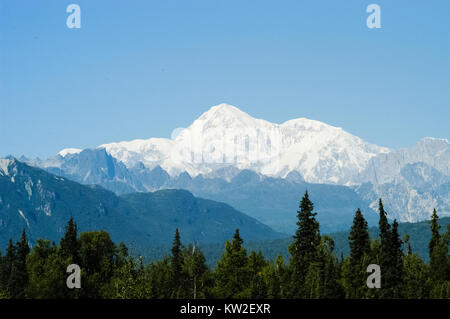 Panoramablick auf die umliegenden Berge Talkeetna, Alaska Stockfoto