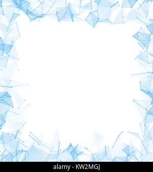 Polygonale Drahtmodell- Grenze. Geometrische Form. Lines Network Polygone. Abstrakte Banner Stock Vektor