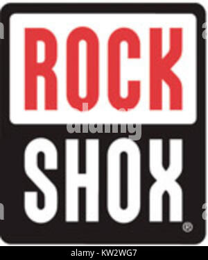 RockShox ist eine Marke, die für die Herstellung von Hochleistungsaufhängungen für Fahrräder, insbesondere für Mountainbikes, bekannt ist. Zu den Produkten gehören Vorderradgabeln, Stoßdämpfer hinten und andere Aufhängungskomponenten, die zur Verbesserung der Fahrleistung und des Komforts entwickelt wurden. Stockfoto