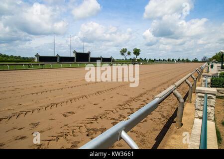 Lexington, Kentucky. USA. Juni 1, 2015. Keeneland racetrack in Lexington, Kentucky bereitet die 2015 Brüter-schale zu bewirten. Stockfoto