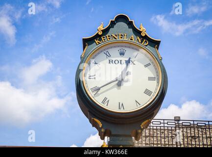 Lexington, Kentucky. USA. Juni 1, 2015. Die berühmte Rolex Uhr custom made für Keeneland Racetrack in Lexington, Kentucky. Stockfoto