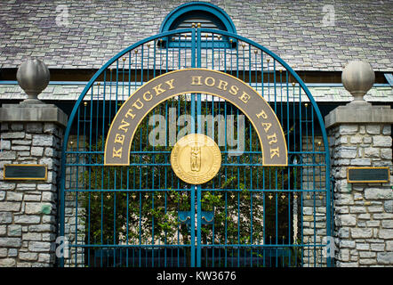 Lexington, Kentucky. USA. Juni 1, 2015. Die Kentucky Horse Park ist ein Premier Touristenattraktion in Kentucky und verfügt über Meister rassigen Pferden. Stockfoto