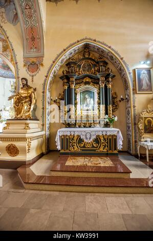 Innenansicht der Kirche St. Maria Magdalena in Czersk, Woiwodschaft Pommern, Polen. Stockfoto