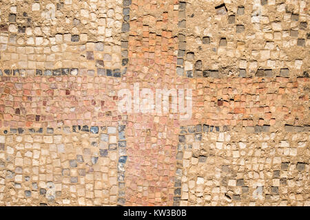 Kreuz gelegt aus einem Mosaik auf dem Boden in der nabatäischen Stadt Mamshit (Israel, 1. Jahrhundert v. Chr.) Stockfoto
