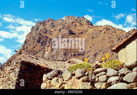 Inca Lagerhäuser, Cuzco, Peru Stockfoto