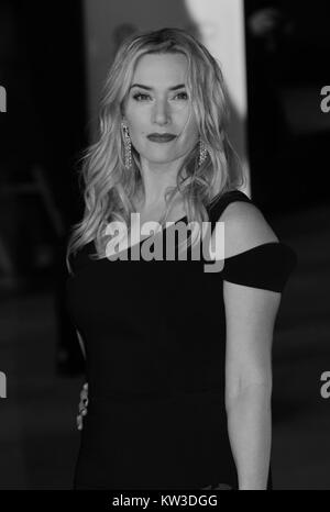 LONDON - Feb 14, 2016: (Bild digital geändert werden monochrom) Kate Winslet besucht die EE Bafta British Academy Film Awards am Royal Opera House am 14.Februar 2016 in London. Stockfoto