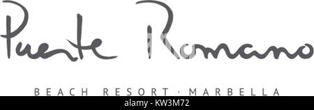 Puente Romano Beach Resort Logo Stockfoto