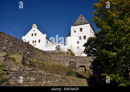 Im mittleren Erzgebirge, schloss Cloud Stein, Mittleres Erzgebirge, Schloss Wolkenstein Stockfoto