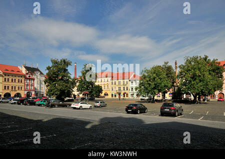 Litomerice, Tschechien, Litomerice, Marktplatz, Tschechien, Marktplatz Stockfoto