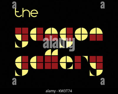 Das Logo der Yangon Gallery repräsentiert das künstlerische und kulturelle Wesen der Galerie in Yangon, Myanmar. Die Galerie zeigt zeitgenössische Kunst und Werke lokaler und internationaler Künstler. Stockfoto