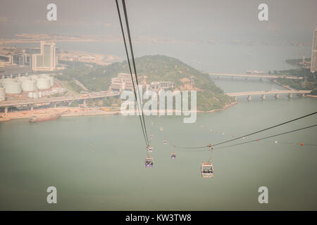 Hong Kong Ngong Ping 360-Seilbahn Stockfoto