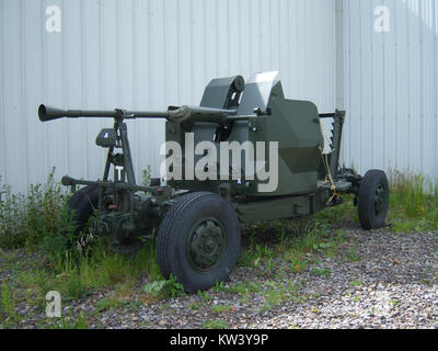 Bofors 40mm Anti Aircraft Gun, NELSAM, 27. Juni 2015 Stockfoto