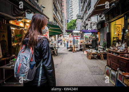 Hong Kong antiken Straße Stockfoto