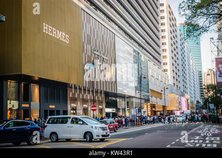 Hongkong-Kanton-Straße Stockfoto