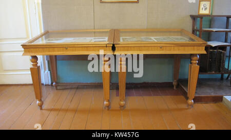 Foto vom 30. Juli 2016 des Boblovo-Museums, einem Heimatmuseum in Russland. Stockfoto