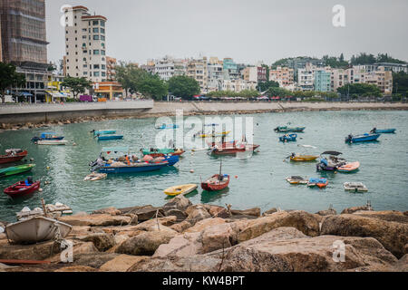 Hong Kong Stanley ist ein Dorf am Meer mit einer entspannten Atmosphäre beliebt bei Touristen Stockfoto