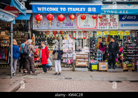 Hong Kong Stanley ist ein Dorf am Meer mit einer entspannten Atmosphäre beliebt bei Touristen Stockfoto