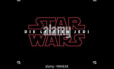 *Star Wars: The Last Jedi* ist der achte Teil der *Star Wars*-Saga von Rian Johnson. Der Film setzt die Geschichte von Reys Reise und ihrer Verbindung zur Macht fort und stellt sich gleichzeitig dem Erbe der Skywalker-Familie gegenüber. Stockfoto