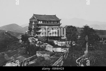 Zhenhai Tower, oder fünf Geschichten Pogoda, China, 1916. Von der New York Public Library. Stockfoto