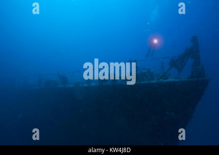 Spiegel Grove Schiffswrack aus Key Largo, Florida Stockfoto