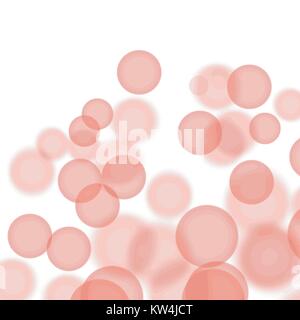 Red Aquarell bokeh bubble Muster, Vector Illustration Stock Vektor