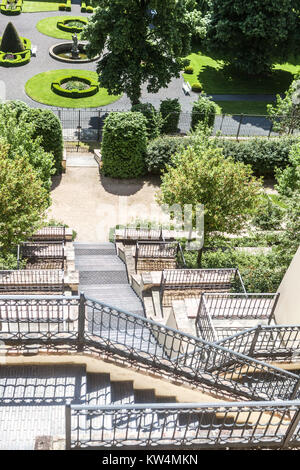 Romantischer Fürstenberg-Garten, der Südhang der Prager Burg Mala Strana Stockfoto