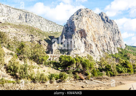 El Caminito del Rey oder King's wenig weg. El Chorro. Andalusien, Spanien Stockfoto