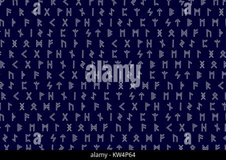 Ältere futhark Runen - Schwarz und Weiß - vector Pattern Stock Vektor