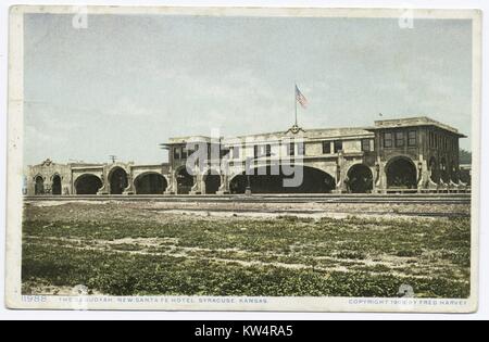 Sequoyah, New Santa Fe Hotel, Syrakus, Kansas, USA, 1908. Von der New York Public Library. () Stockfoto