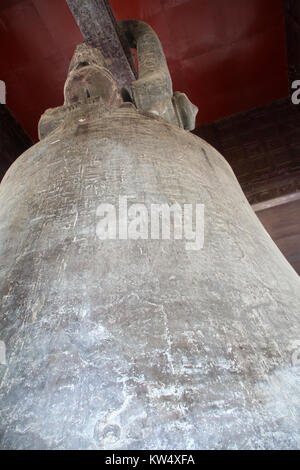 Alte bronze Mingun Glocke, Mandalay, Myanmar Stockfoto