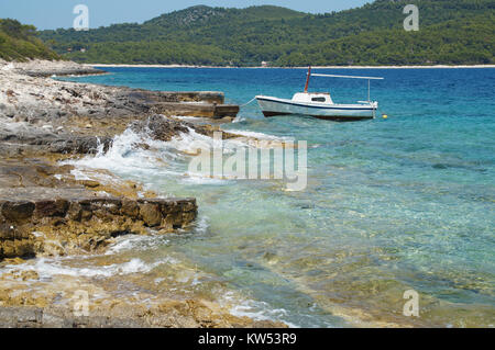 Trstenik Insel, in der Nähe der Insel Korcula Stockfoto