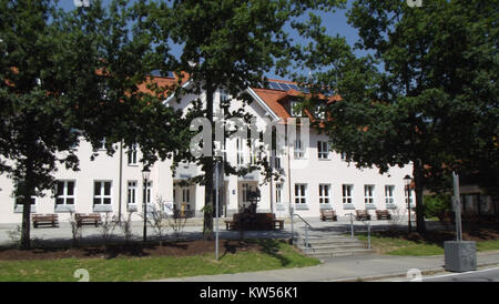 Dieses Bild zeigt Bodenmais, ein Dorf im Bayerischen Wald in Deutschland. Bodenmais ist bekannt für seine natürliche Schönheit und historische Bedeutung in der Region. Stockfoto